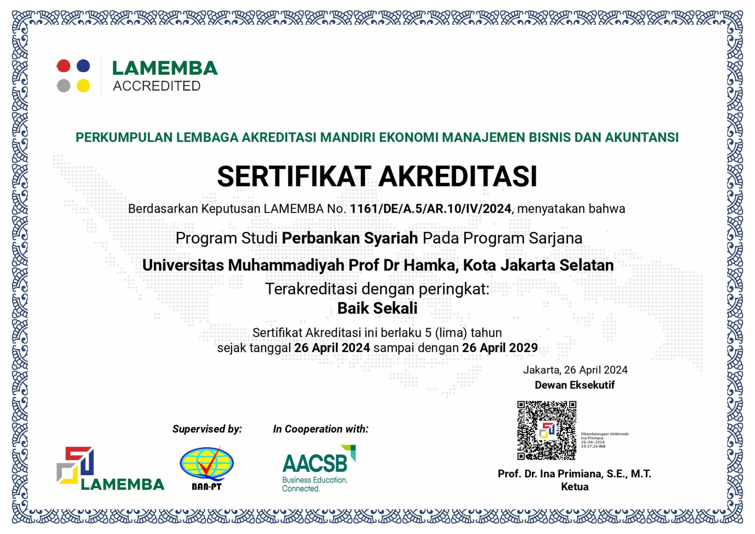 Sertifikat Akreditasi Prodi PS